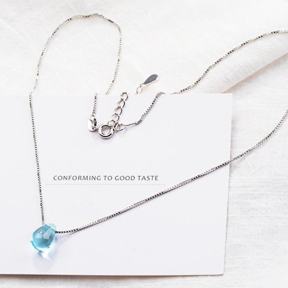 [Set of 3]925 Sterling Silver Crystal Water Drop Z - Picture 3 of 11